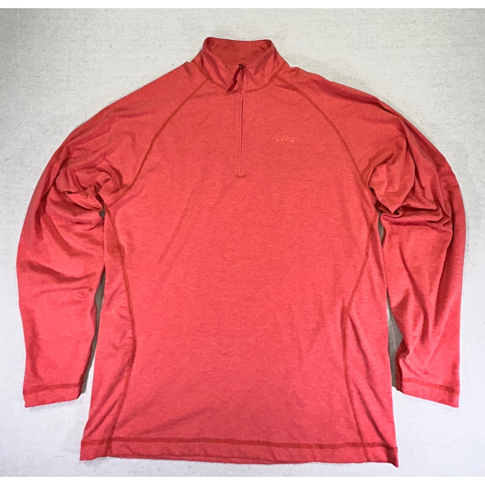 TROUT BUM Orvis Men's‎ Small  1/4 Zip Shirt Outdoor Fishing Long Sleeve Pullover